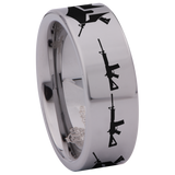 Molon Labe Rifle Tungsten Carbide Ring