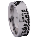 Moose Scenery Tungsten Carbide Ring