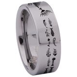 Fishbone Tungsten Carbide Ring