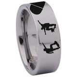 Skateboard Tungsten Carbide Ring