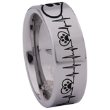 Dog Paw with Lifeline Tungsten Carbide Ring