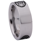 Celestial Sun and Moon Tungsten Carbide Ring