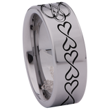 Infinity Heart Tungsten Carbide Ring