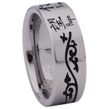 Chinese Hope Faith Love Tungsten Carbide Ring