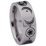 Triple Moon Tungsten Carbide Ring