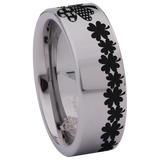 Clover Tungsten Carbide Ring