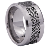 Celtic Cross Knot Shield Tungsten Carbide Ring