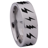 Lightning Bolt Tungsten Carbide Ring