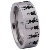 Falling Cat Tungsten Carbide Ring