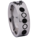 Sunburst Tungsten Carbide Ring