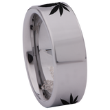 Cannabis Tungsten Carbide Ring