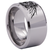 Dragon Pentagram Tungsten Carbide Ring