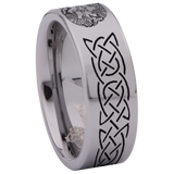 Triskle Wolf Tungsten Carbide Ring