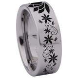 Lotus Tungsten Carbide Ring