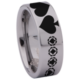 Poker Tungsten Carbide Ring