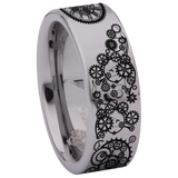 Steampunk Clock Tungsten Carbide Ring