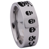 Crossbones Tungsten Carbide Ring