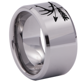 Trophy Antler and Arrows Tungsten Carbide Ring