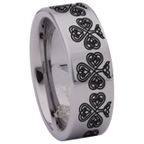 Shamrock Cross Tungsten Carbide Ring
