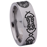 Celtic Dragonfly Tungsten Carbide Ring