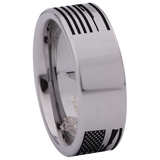 USA Flag and Rifle Tungsten Carbide Ring