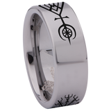 Vegvisir Compass Tungsten Carbide Ring
