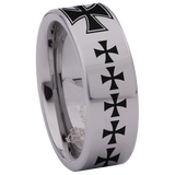 Iron Cross Tungsten Carbide Ring