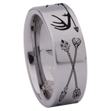 Deer and Arrows Tungsten Carbide Ring