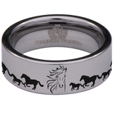 Horse Tungsten Carbide Ring