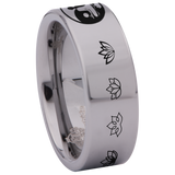Elemental Yin Yang Tungsten Carbide Ring