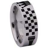 Chess King Couple Tungsten Carbide Ring