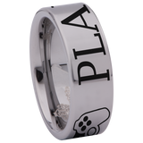 Player 2 Gamer Couple Tungsten Carbide Ring