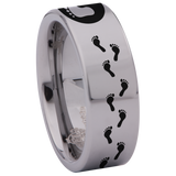 Footprints Tungsten Carbide Ring