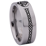 Celtic Dragon Infinity Knot Tungsten Carbide Ring