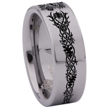 Dragon Knot Celtic Ornament Tungsten Carbide Ring