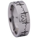 Heartbeat Tungsten Carbide Ring
