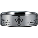 The Lord's Prayer Matthew 69:13 Tungsten Carbide Ring