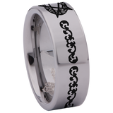 Moon Pentacle Tungsten Carbide Ring