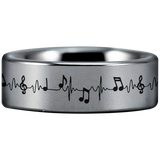 Music Lifeline Tungsten Carbide Ring