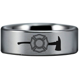 Firefighter's Axe Tungsten Carbide Ring