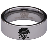 Pirate Skull Tungsten Carbide Ring
