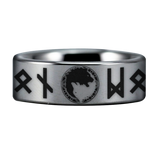 Lion and Wolf Tungsten Carbide Ring