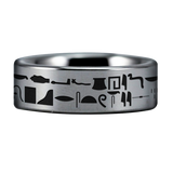 Hieroglyphs Tungsten Carbide Ring
