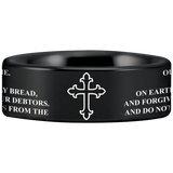 The Lord's Prayer Matthew 69:13 Tungsten Carbide Ring