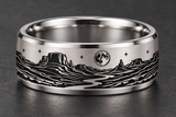 Bringt Trend-inspired Ring — desert moon ring mockup