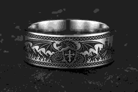 Dragon Guardian Wedding Band marketplace image