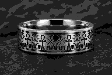 Egyptian Ankh Ankh Mark Ring