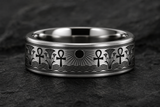 Egyptian Ankh Ankh Mark Ring hero mockup