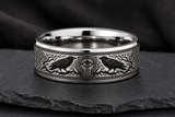 Odin Raven Celtic Knot Signet Ring hero mockup