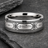 Actual Handwriting Heritage Ring hero mockup